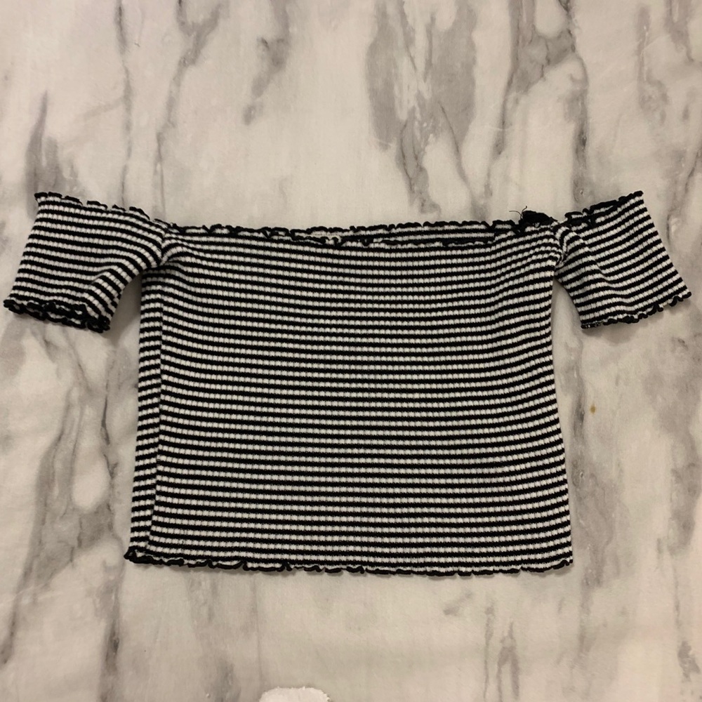Off the shoulder crop top